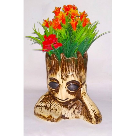 Wooden Groot Ceramic Pot